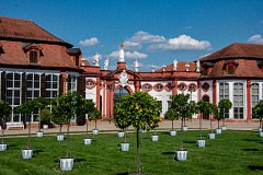  Seehof Castle - Memmelsdorfer Tor behind orange trees
